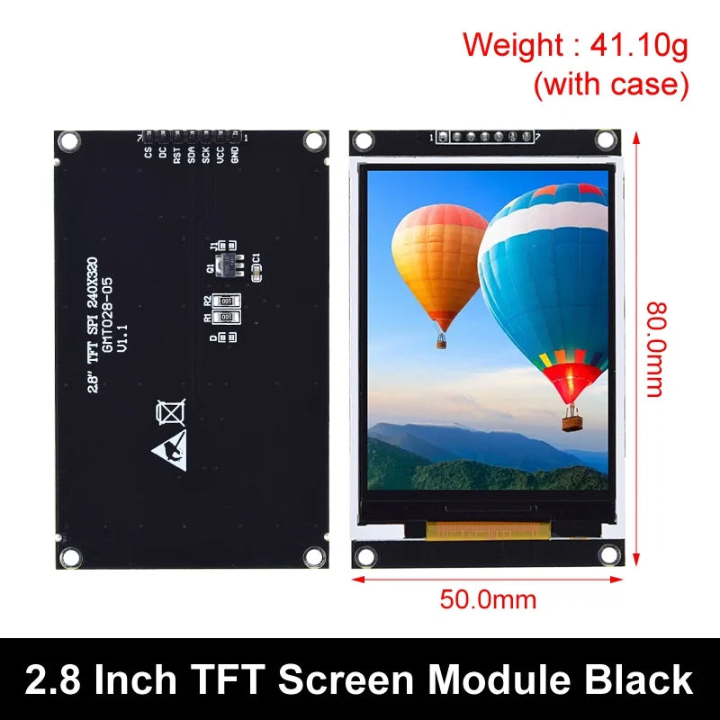 TZT 1.77/2.0/2.4/2.8 Inch TFT Color Screen LCD Display Module Drive ST7735 ST7789 Interface SPI 128*128 240*320