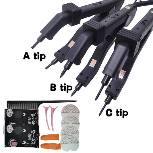 L609 A/B/C Pinzas de extensión ajustables 1 ud. Conectores de cabello de hierro de fusión Máquina de soldadura de queratina para extensiones de cabello Herramienta de peluquería