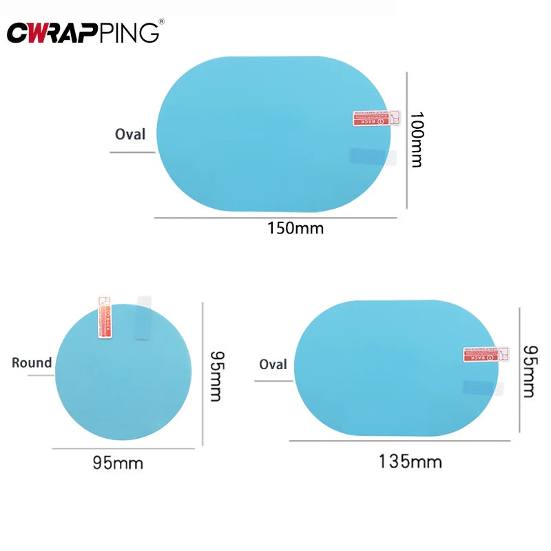 Car Rainproof Anti Fog Sticker, Car Rainproof Film, Clear Window Waterproof Film for Car Motorcycle, Mirror Film Accessories