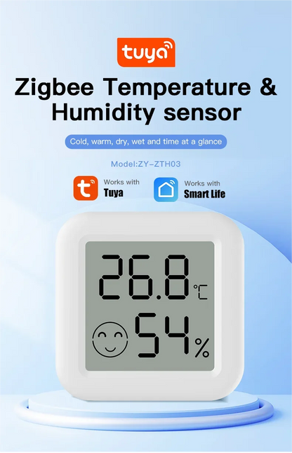 Tuya Zigbee 3.0, Temperature Humidity Sensor, Hygrometer, APP Remote Control Thermometer, Smart Life For Smart Home, Work With Yandex Alexa
