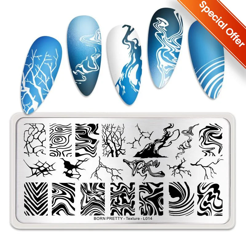 BORN PRETTY Stamping Plate Snowflake Winter Christmas Flower Snakes Design For Nail Polish Printing Template Tools Supplies