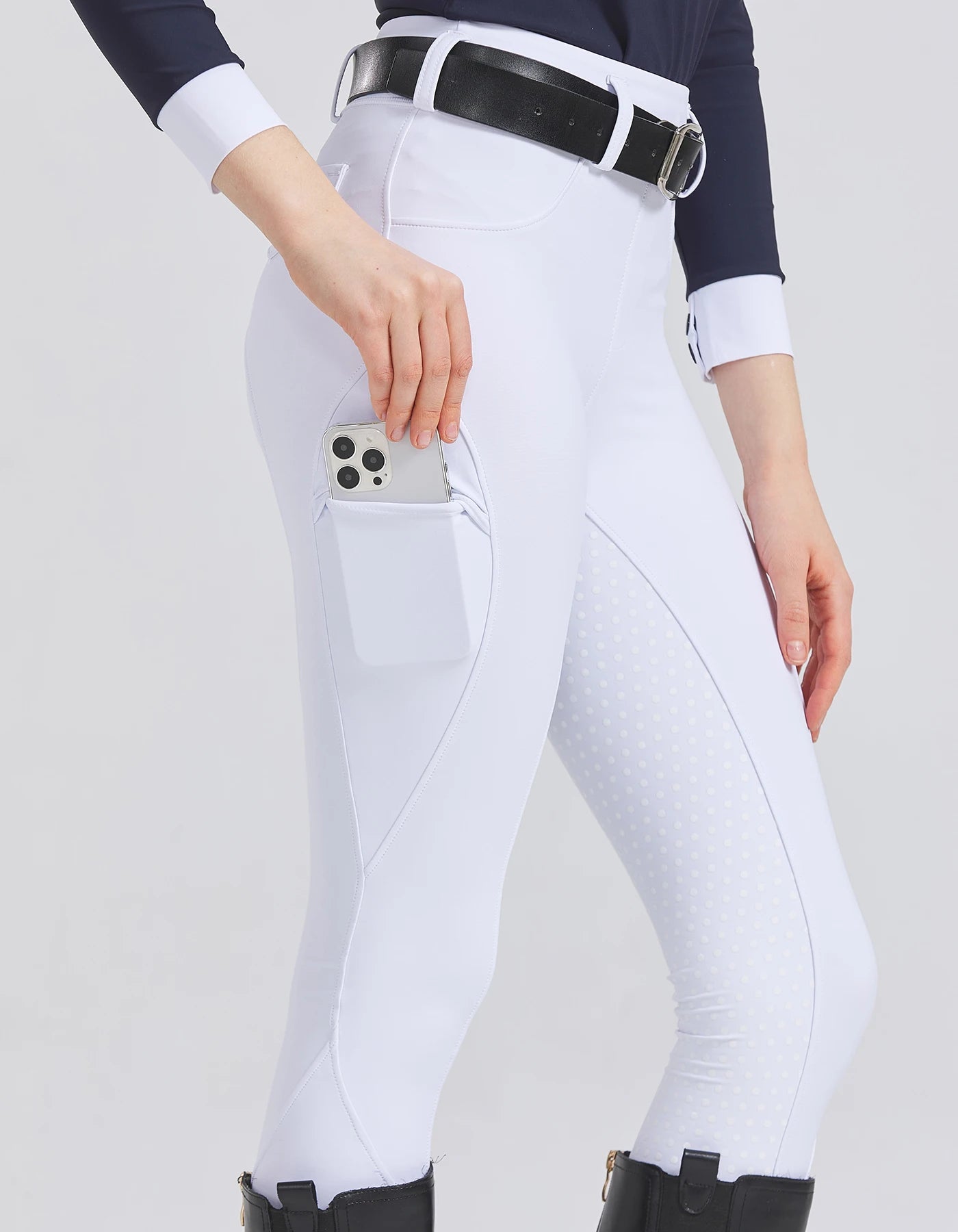 Pantalones profesionales de equitación de silicona antideslizantes de secado rápido y ajustados para exámenes ecuestres