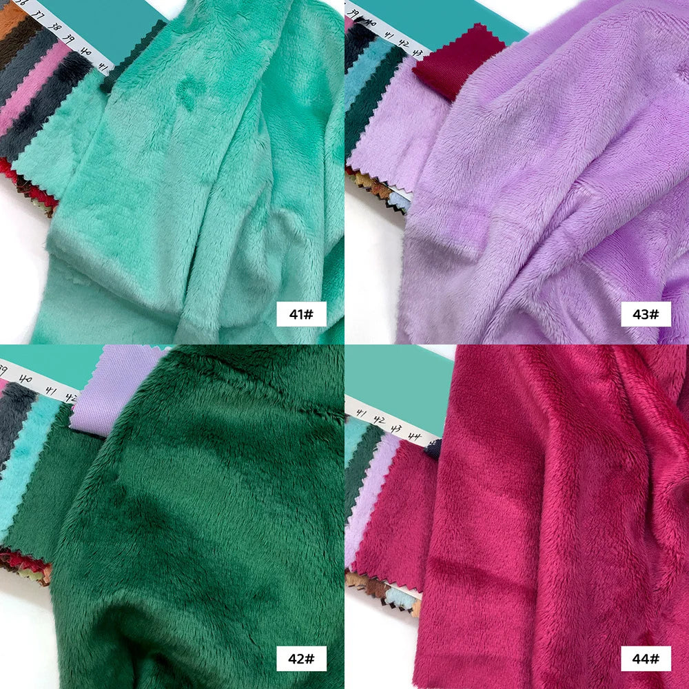 45x50cm 34~66# Plush Fabric For Sewing 5mm Pile Length 100 Polyester Hair Material For Popular Cotton Dolls DIY Handmade Fabric