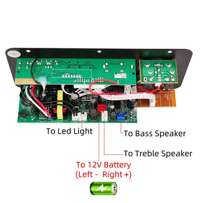 WOOPKER 30W-120W Digital Bluetooth Amplifier Board D10C Subwoofer Dual Microphone Amp Speaker for Car Karaoke Home Theater DIY