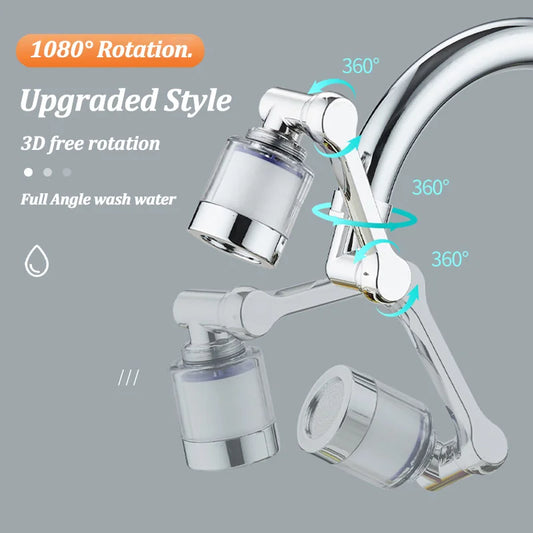 360/1080° Swivel Faucet Water Filter, Removes Chlorine, Heavy Metals, Filtered Shower Head, Soft/Hard Water Bath Filtration Purifier