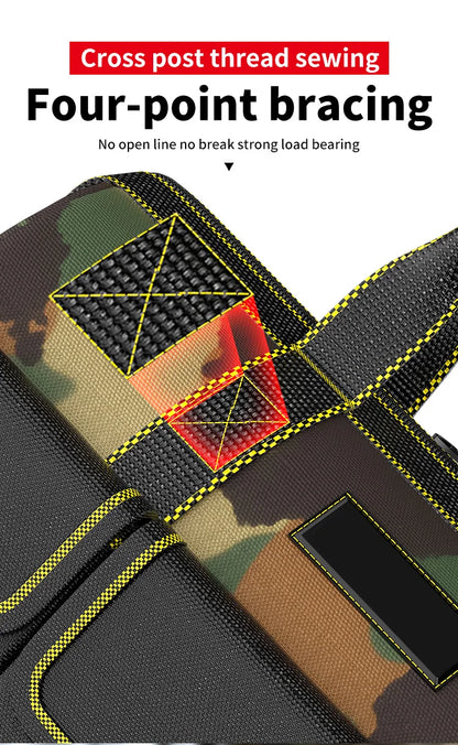 Professional Electrician Tool Bag, Reflective, Waterproof, Multi-Pocket, Durable Oxford, 4 Sizes Available