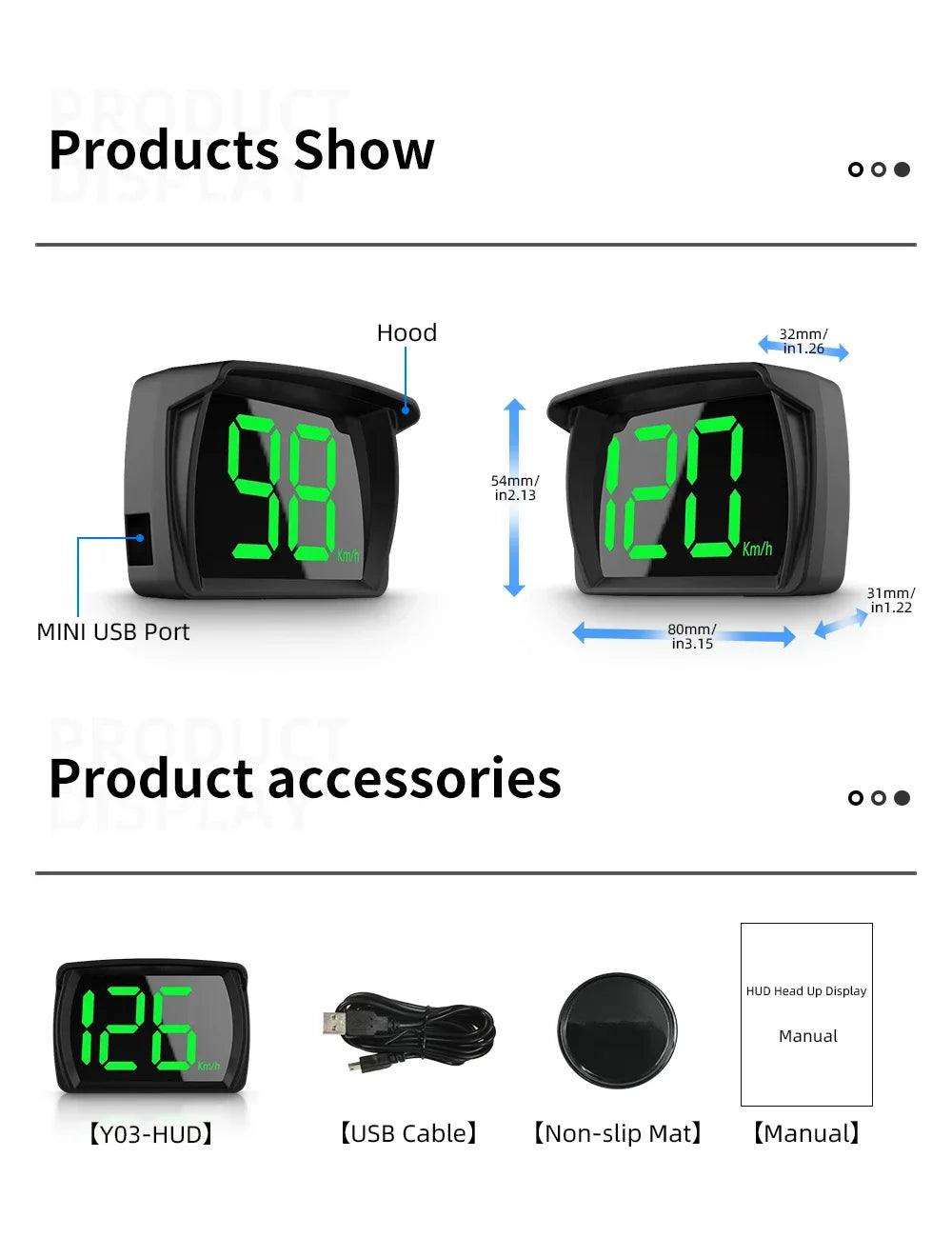 New M22 Car GPS Head-Up Display Speed, RPM (Revolutions Per Minute) in KMH (Kilometers Per Hour) or MPH (Miles Per Hour), HUD GPS Speedometer Projector Screen Dashboard with Odometer and Overspeed Alarm