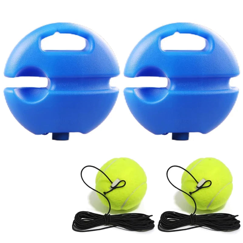 Professional Tennis Training Aids Bases With Elastic Rope Ball Practice Self-Duty Rebound Tennis Trainer Tennis Practice Tool