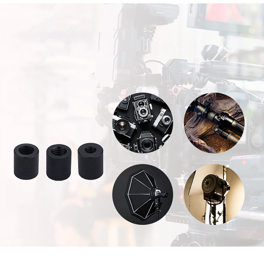 1x 1/4 Inch Thread Hole Female to Female 3/8 M4 M5 M6 M8 Mount Adapter Screw Nut DSLR Cameras Tripod Rig Flash Light Accessories