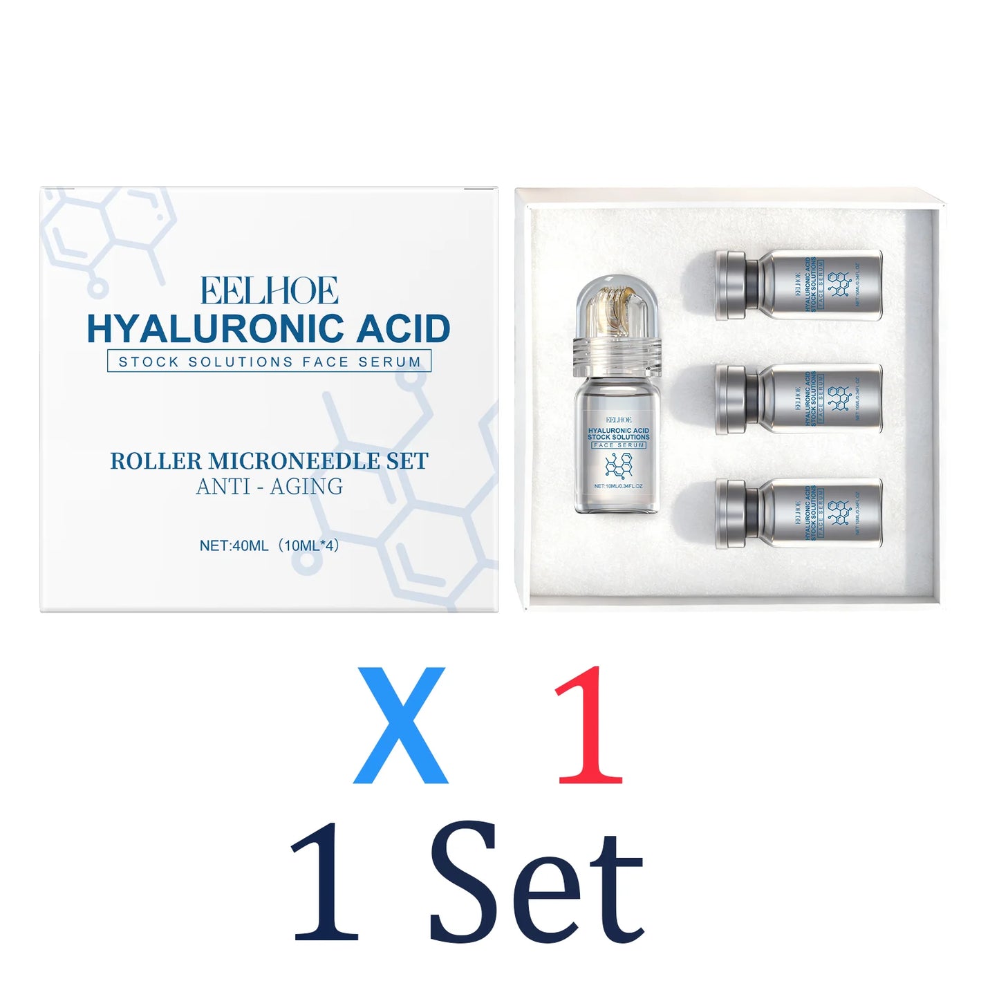 Niacinamide Microneedle serum Facial serum Kit 0.25mm Moisturizing Skin nourishing Winter skincare Face Roller Day cream 40ml