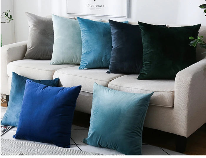 Pillow Cover Velvet, Pillow Case 40x40cm For Living Room Sofa Decorative Pillows, Home Decor Housse De Coussin