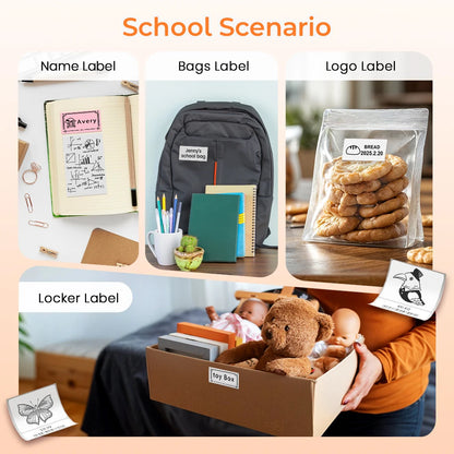 Zodzi M220 Label Printer 75mm Thermal Label Maker for Barcode Address Labeling Mailing File Folder Labels for Phone & PC