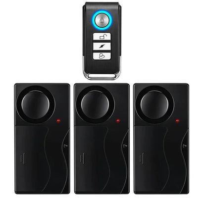 Camluxy Anti-Theft Alarm 110db Loud Door and Window Alarm Wireless Vibration Alarm with Remote Control Bicycle Security Sensors