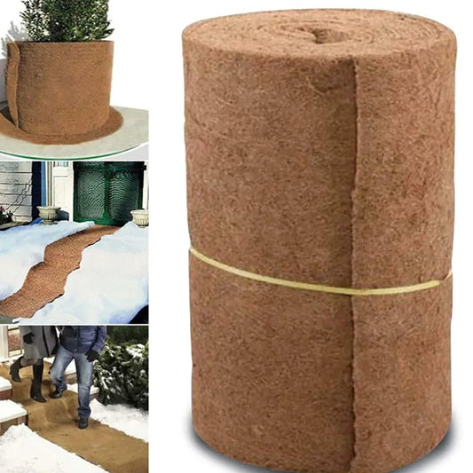 Alfombra de fibra vegetal natural enrollable para reptiles, cama para reptiles, suministros de aislamiento para macetas, cesta, lámina de fibra de coco
