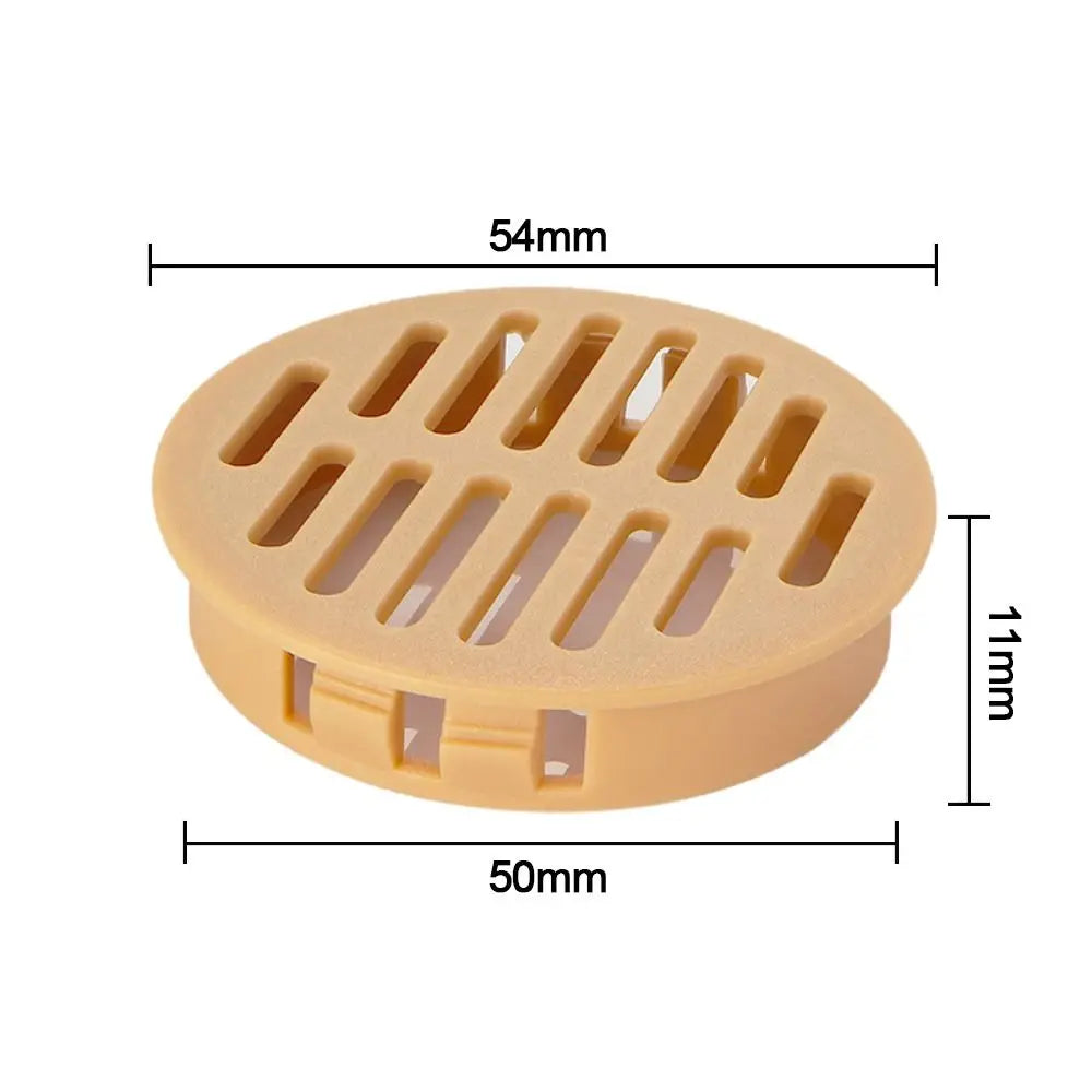 4Pcs 35/50mm Round Cabinet Air Duct Vent Plastic Louver Mesh Hole Plug Decoration Cover Wardrobe Grille Ventilation Systems