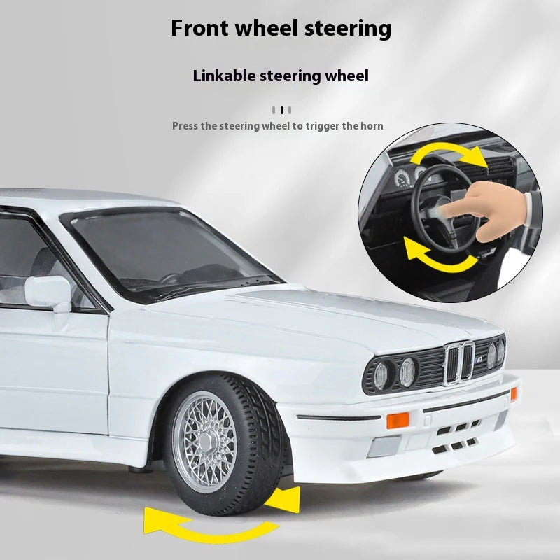 1:24 M3 E30 IM Alloy Miniature Car, Diecast Metal Model Collection Hobbies, Birthday Present With Friend Decoration Classic Car GT