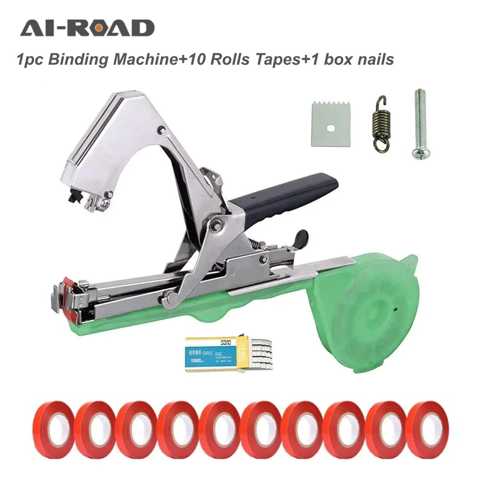 Household Garden Plant Tying Tape Machine Garden Tools Vegetable Fruit Flower Vine Binding Machine Stem Strapping Tape Tool Set