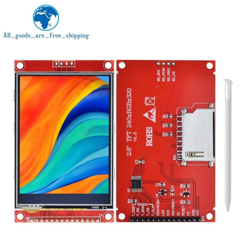 TZT 240x320 2.8" SPI TFT LCD Touch Panel Serial Port Module ILI9341 / ST7789V 2.8 Inch SPI Serial Display With/Without Touch