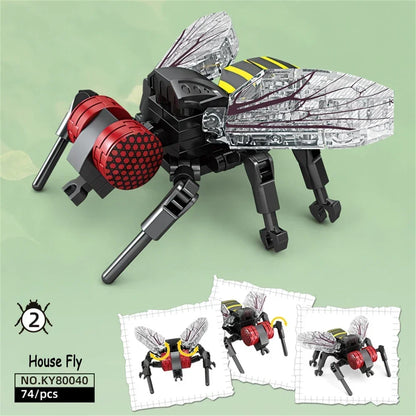 Ladybug Insects Building Blocks Toys Set - Long-Lasting Play for Kids, Great Collectible Models Dragonfly Mantis Housefly & More