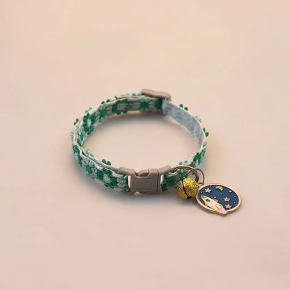1Piece Adjustable Cat Collar With Pendant Lace Pet Collar Suitable For Small Cats and Dogs Cat Collar Personalized Accessories