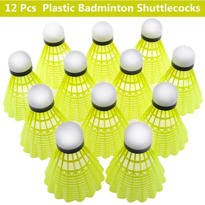 Nylon Badminton Shuttlecocks with Great Stability Durability, Indoor Outdoor Sports Training Balls