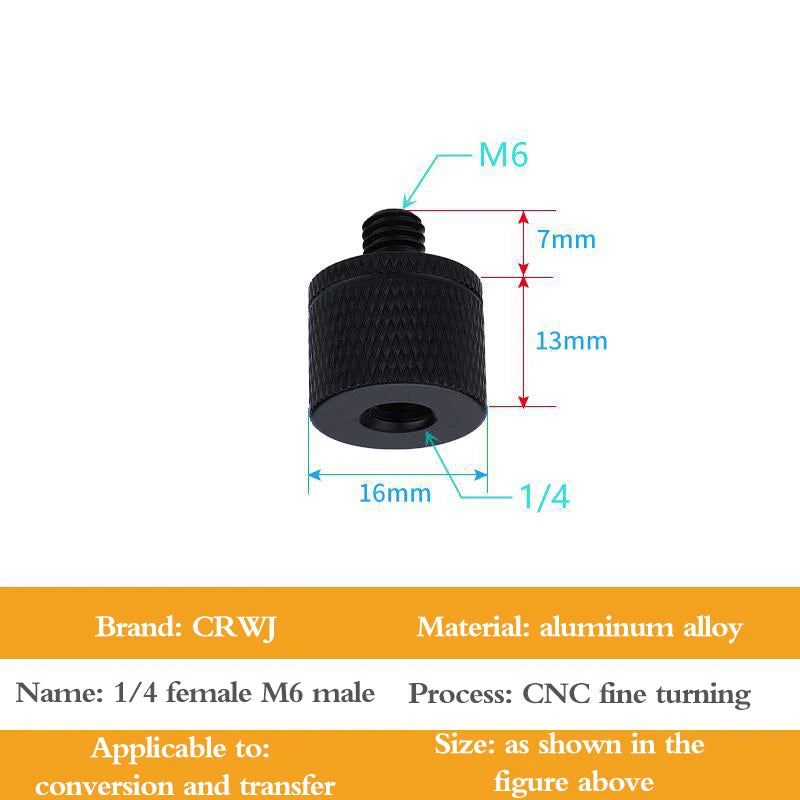 Conversion Screw Dual Nuts Tripod Mount 1/4toM4 M5 M6 M8 M10 Inch Projector Bracket Adapter Converter for DSLR Camera Tripod Acc