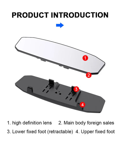 SEAMETAL Espejos de coche para bebé, espejo retrovisor interior, espejo retrovisor gran angular convexo, espejo antideslumbrante de gran visión, monitor auxiliar