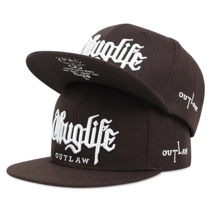 1 Pcs, Fashion Fastball CAP, Thuglife Embroidery Hiphop Baseball Cap, Snapback Hat, Adult Outdoor Casual Sun, Casual Bone Adjustable