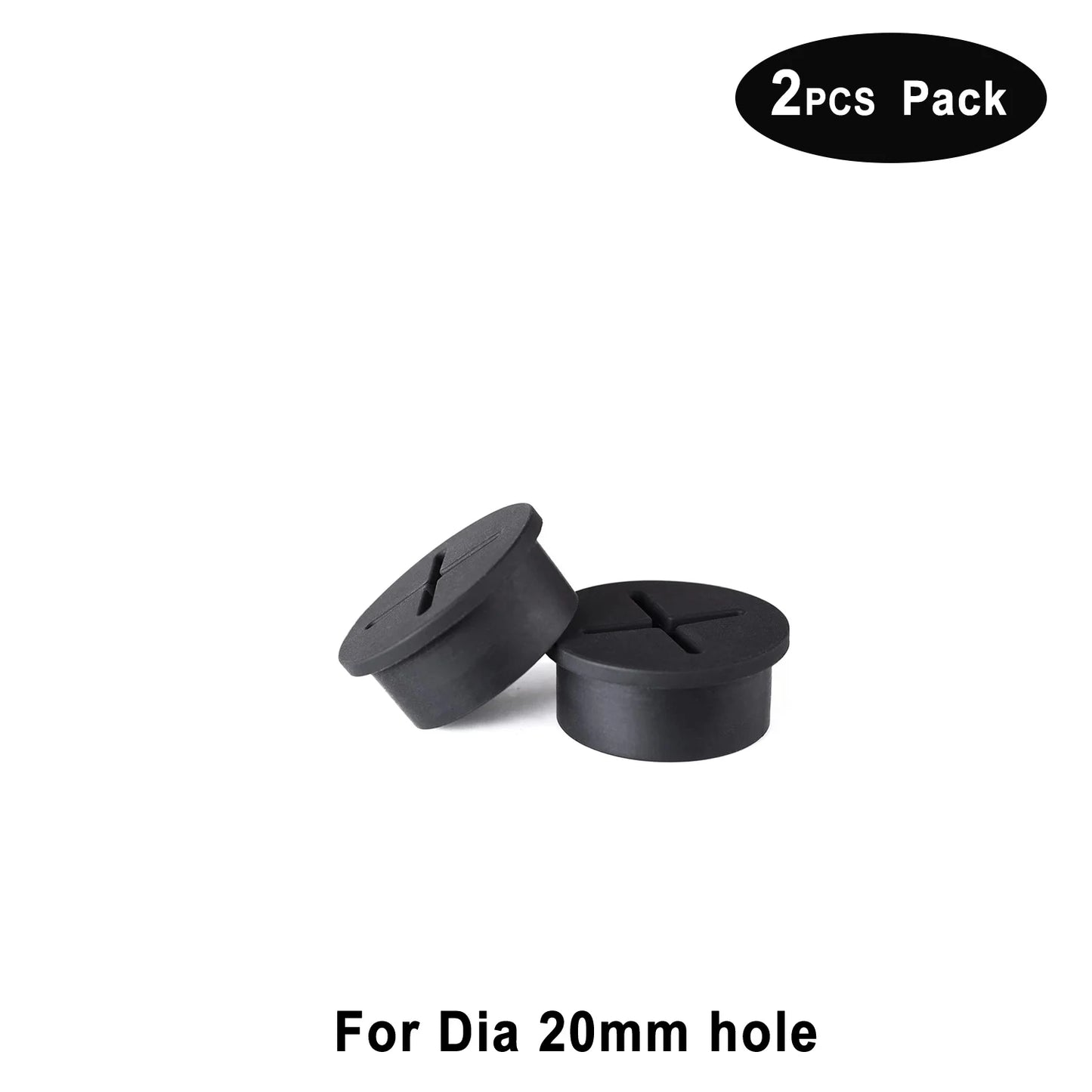 Desk Cord Grommet, Flexible Silicone Cable Hole Cover, Wire Organizer, Cable Pass Through, Round Gasket White