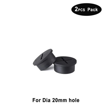 Desk Cord Grommet, Flexible Silicone Cable Hole Cover, Wire Organizer, Cable Pass Through, Round Gasket White