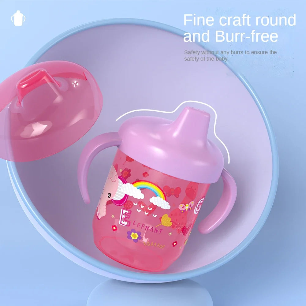 1PC Baby Duckbill Drinking Cup Wide Mouth Cup Baby Learning Drinking Cup with Double Handle for Learning Independent Drinking