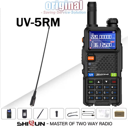 UV-5RM Baofeng Walkie Talkie 3800mAh Battery USB-C Charger 14.5W UHF VHF Wireless Copy Frequency 999CH FM Ham Radio Update UV-5RH