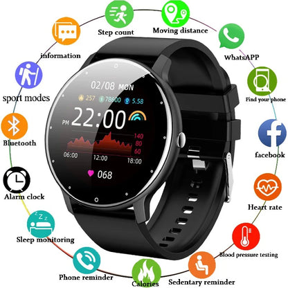LIGE New Smart Watch, Women Men Ladies Gift, Sport Fitness Men Women Watches, Heart Rate Monitor, Waterproof Smartwatch For Android IOS