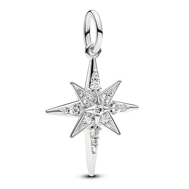 New Fashion 925 Sterling Silver Romantic Starry Sky Moon Sun Stars Pendant Fit Original Charms Bracelet Women Jewelry Gift