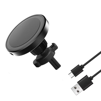15W Car Magnetic Air Vent Phone Holder Wireless Charger Stand For Magsafe iPhone 17 16 15 Pro Max 14 13 12 Fast Charging Station