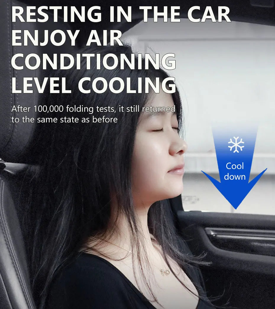 Car Sun Shade UV Protector, Reflective Fabric Car Window Sunshade, Front Rear Back Window Sun Visor, Summer UV Protection, SEAMETAL