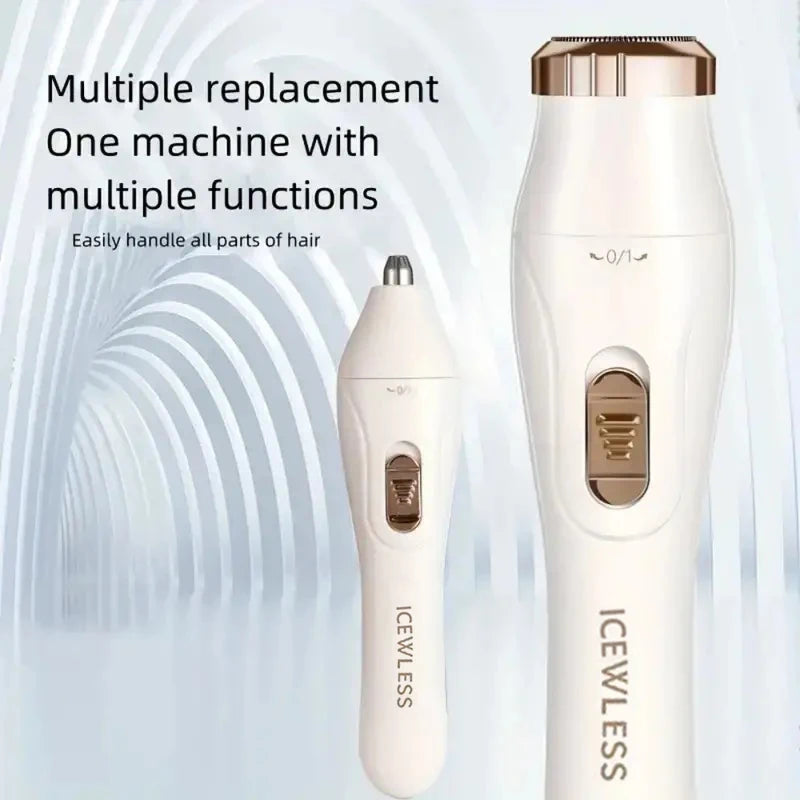 Afeitadora multifuncional 3 en 1, carga USB, dispositivo de depilación para axilas, perfilador de cejas doméstico para mujer, recortador de vello de nariz