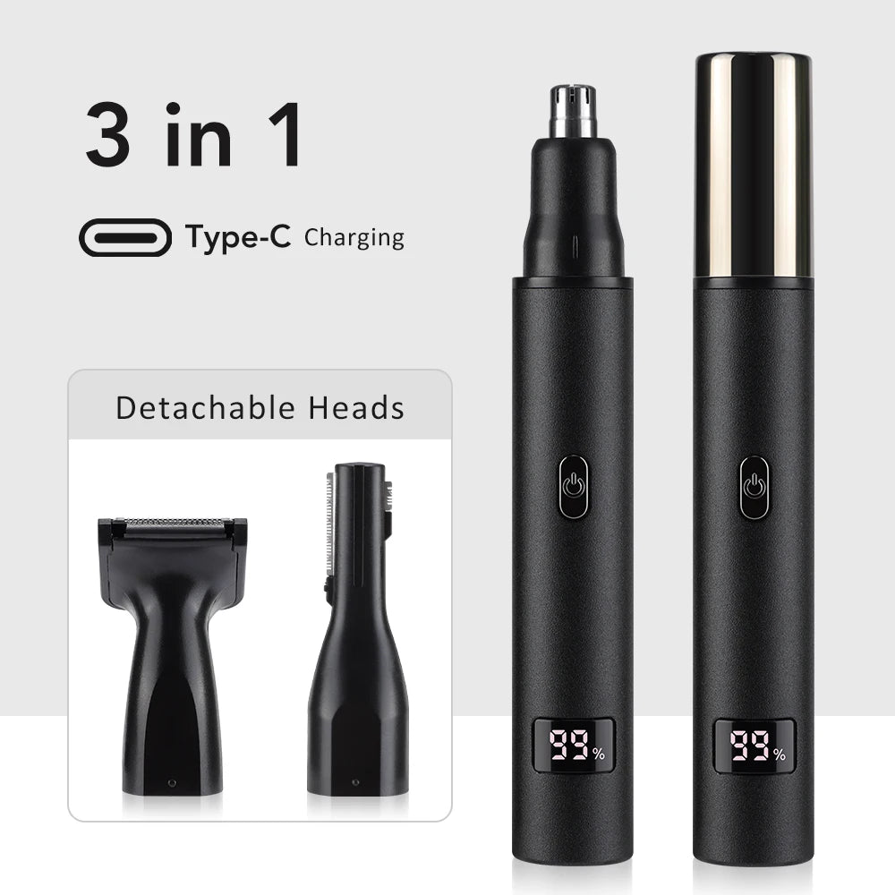 Electric Nose Hair Trimmer For Men Women, High Speed Motor Hair Remover, Lips Eyebrows Razor R Type Cutter Head Trimmer for Nose