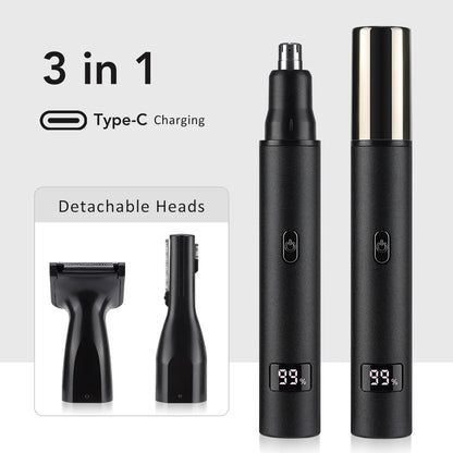 Electric Nose Hair Trimmer For Men Women, High Speed Motor Hair Remover, Lips Eyebrows Razor R Type Cutter Head Trimmer for Nose