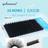 GLAMLASH Colored Lashes Lake Blue/Lavender/Cinnamon/Dark Green/Matcha Grey Individual Natural False Colorful Eyelash Extension