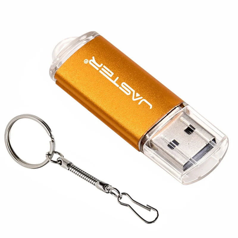 JASTER High-speed USB 2.0 Flash Drive Mini Plastic Pendrive 128MB 4GB 16GB 32GB 64GB 128GB with Keychain Memory Stick Pen Drive