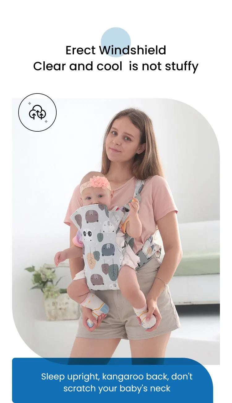 PANGDUBE Ergonomic Baby Carrier Kangaroo Baby Sling Newborn Wrap for Outdoor Use Comfortable Infant Carrier for Babies & Toddlers