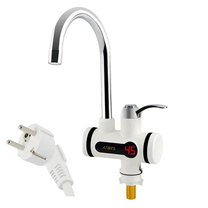 Electric Kitchen Water Heater Tap, Instant Hot Water Faucet Heater, Cold Heating Faucet, Tankless Instantaneous Water Heater, ATWFS