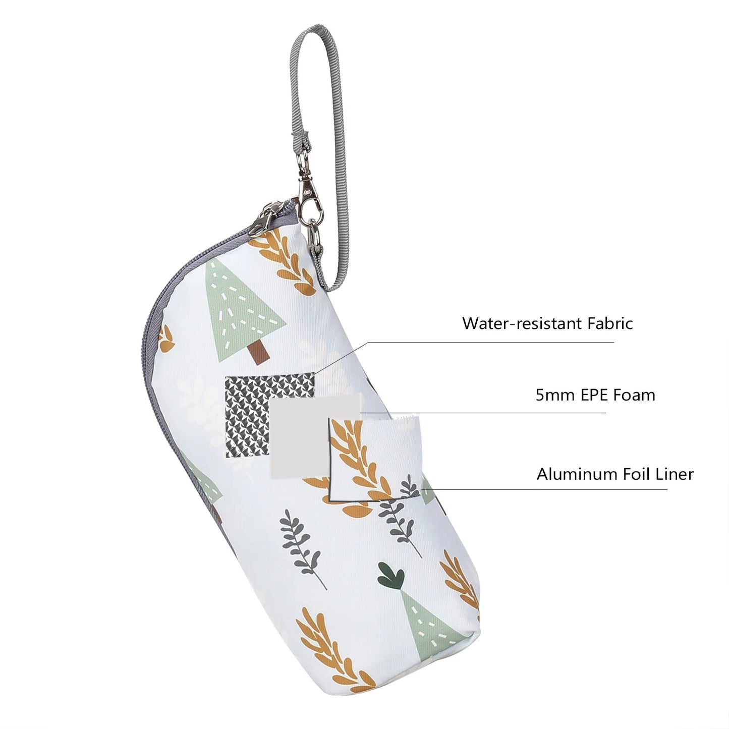 Baby Bottle Bag Portable Mother Feeding Bottle Warmer Baby Feeding Aluminum Mold Insulation Outing Stroller Hanging Bag