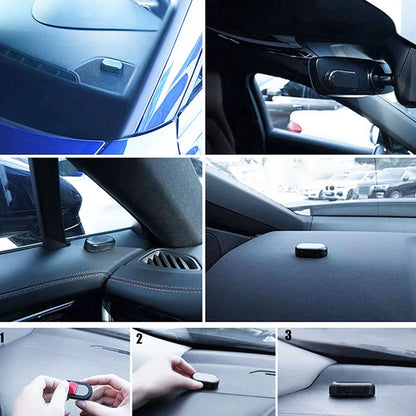 1/2Pcs, Car Fake Security Light, Solar Powered Simulated Dummy Alarm Wireless Warning Anti-Theft Caution Lamp LED Flash Imitation