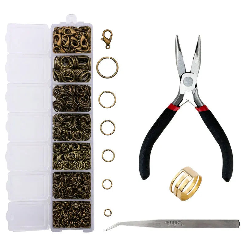 A Set Jewelry Findings Tool Set Open Jump Rings, Jewelry Pliers, Lobster Clasps Hooks, Jewelry Tweezers Jewelry Making Supplies