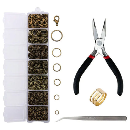 A Set Jewelry Findings Tool Set Open Jump Rings, Jewelry Pliers, Lobster Clasps Hooks, Jewelry Tweezers Jewelry Making Supplies