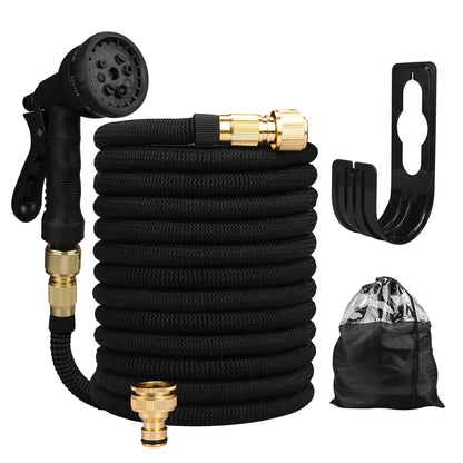 Garden Water Hose Expandable Double Metal Connector High Pressure PVC Reel Magic Water Pipes for Garden Farm Irrigation Car Wash