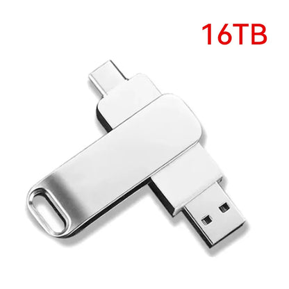2-In-1 TYPE-C USB Flash Drive 3.2 High-speed PenDrive USB Memory Stick Real Capacity Pen Waterproof Flash Disk Pen Drive