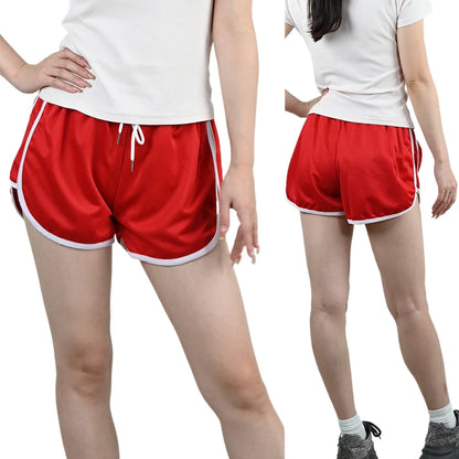Pantalones cortos elásticos de verano para mujer, informales, de fitness, de correr, deportivos, transpirables, talla grande
